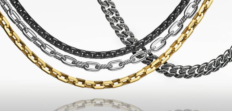 David yurman gold necklace mens deals